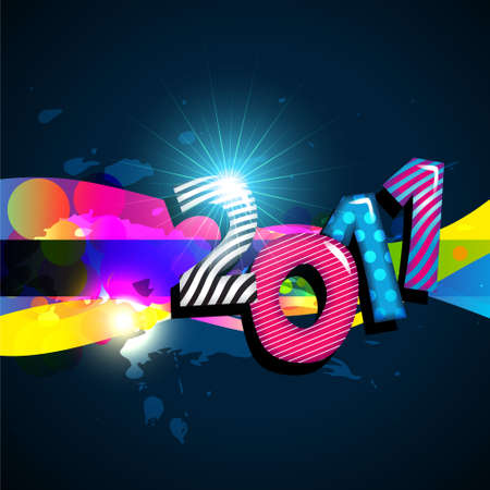 colorful new year template designのイラスト素材