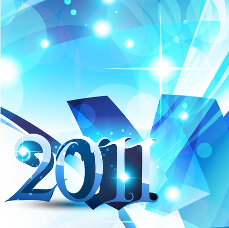 beautiful blue color new year template designのイラスト素材