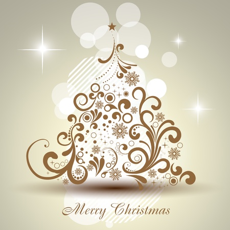 artistic christmas tree designのイラスト素材