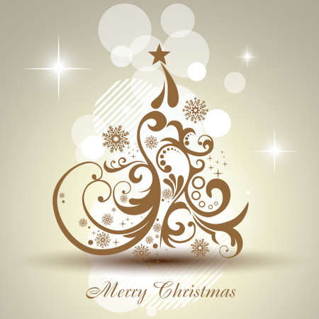 artistic christmas tree designのイラスト素材