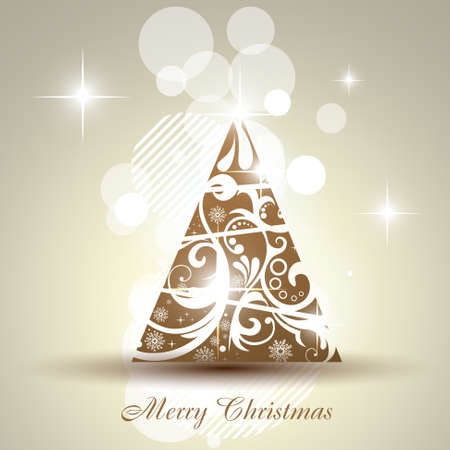 artistic christmas tree designのイラスト素材