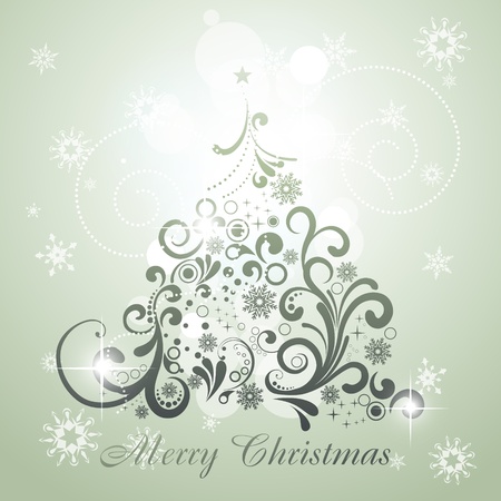 beautiful stylish artistic christmas treeのイラスト素材