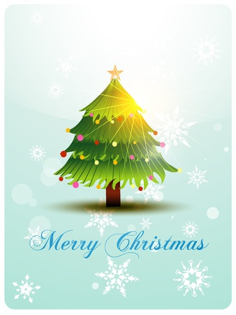 christmas tree on backgroundのイラスト素材