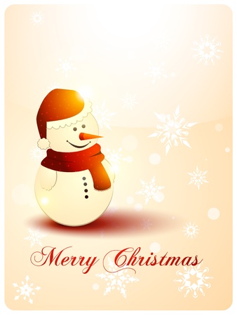 snowman illustration. Christmas backgroundのイラスト素材