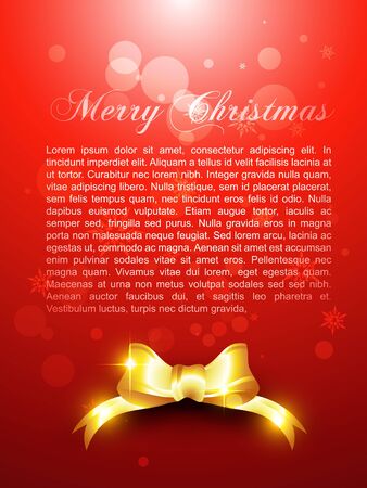 beautiful christmas golden ribbon backgroundのイラスト素材