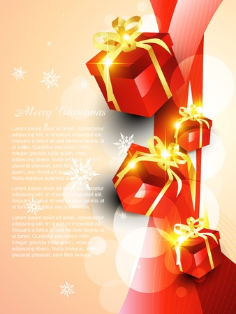 gift box with wave backgroundのイラスト素材