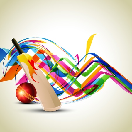 colorful cricket background design artのイラスト素材