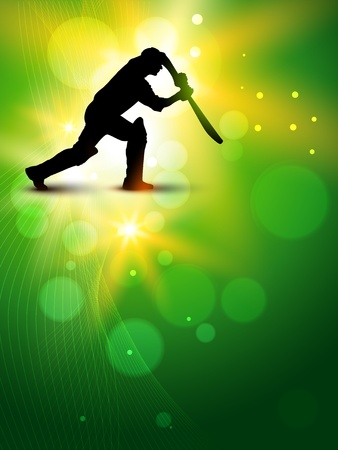 cricket background with batsman hitting ballのイラスト素材