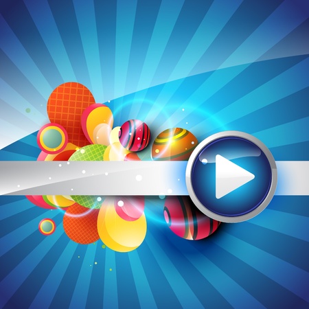 play button with abstract backgroundのイラスト素材