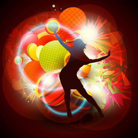 background of dancing girlのイラスト素材