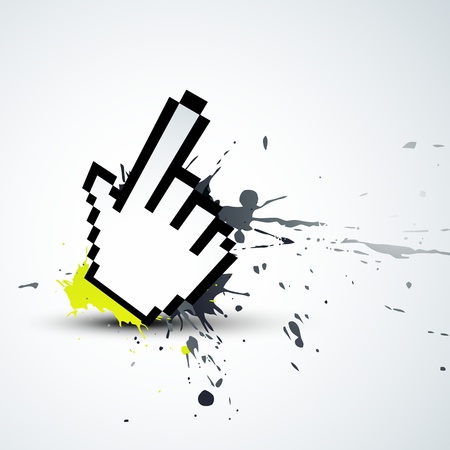 abstract hand mouse ponterのイラスト素材