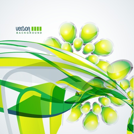 green wave design artのイラスト素材
