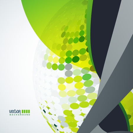 green wave design artのイラスト素材