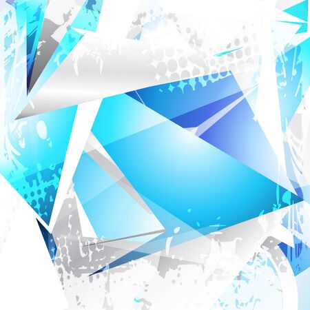 vector abstract blue color shape designのイラスト素材