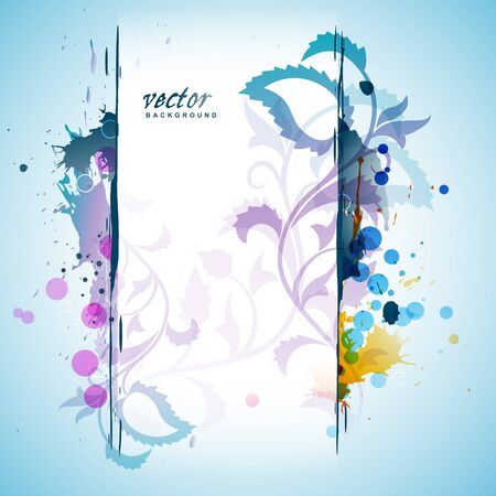 abstract floral colorful artwork vectorのイラスト素材