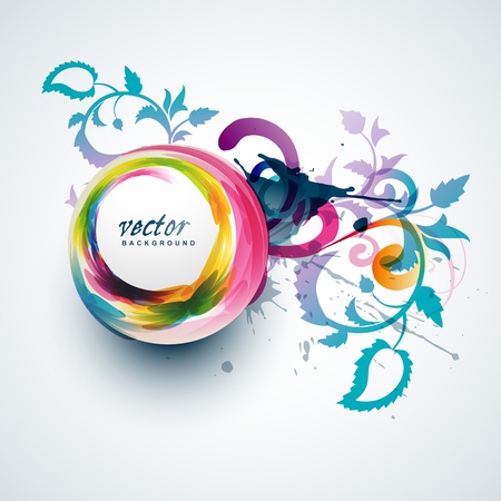 abstract floral artwork. vector illustrationのイラスト素材