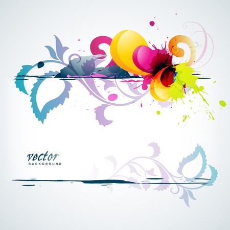 abstract colorful floral eps10 vector artworkのイラスト素材