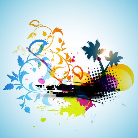 abstract tree artwork. Eps10 vectorのイラスト素材
