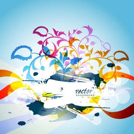 abstract leaf floral vector design artのイラスト素材