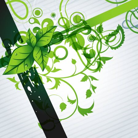 abstract green color eco backgroundのイラスト素材