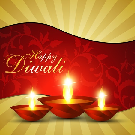 beautful diwali hindu festival backgroundのイラスト素材