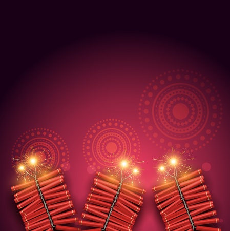 stylish vector festival crackers on artistic backgroundのイラスト素材