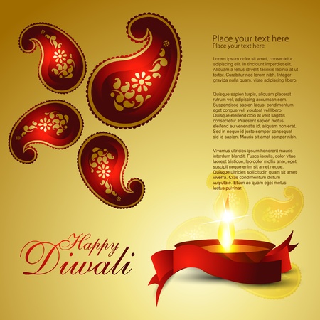 Indian diwali festival vector backgroundのイラスト素材