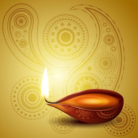 beautiful hindu diwali festival vector art のイラスト素材