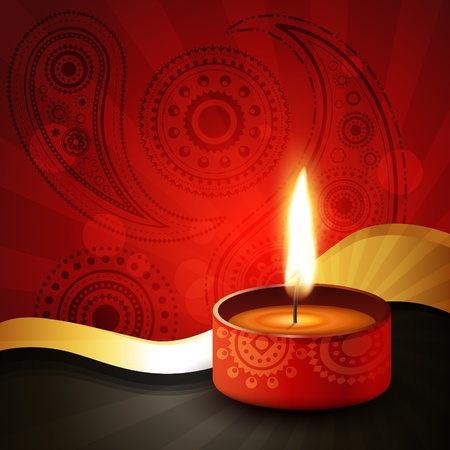 beautiful diwali festival vector backgroundのイラスト素材