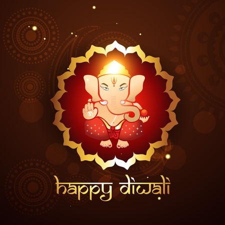 hindu lord ganesh illustratonのイラスト素材