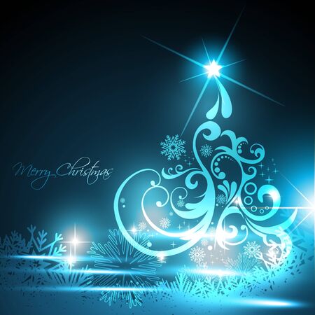 artistc glowing christmas tree backgroundのイラスト素材