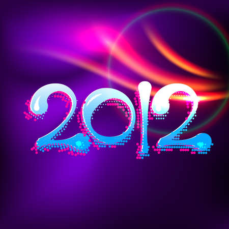 vector creative happy new year illustrationのイラスト素材
