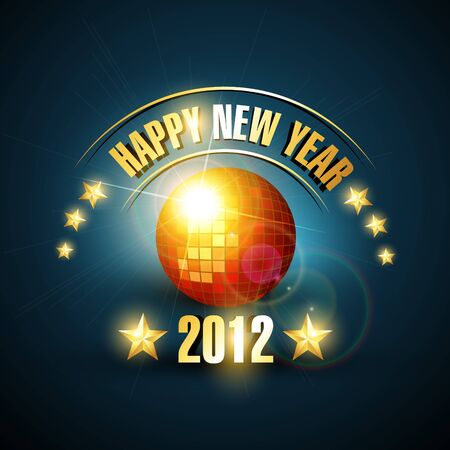 happy new year 2012 music style backgroundのイラスト素材