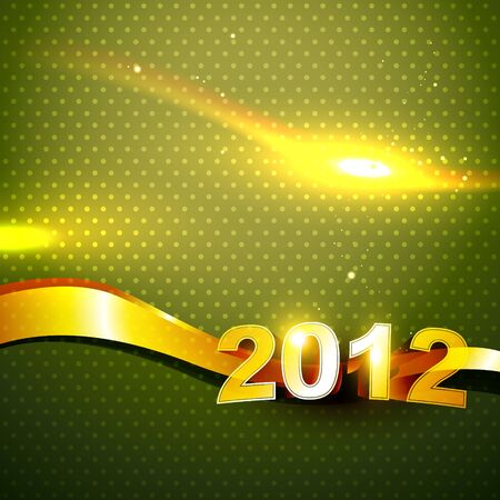 beautiful happy new year 2012 golden vector backgroundのイラスト素材