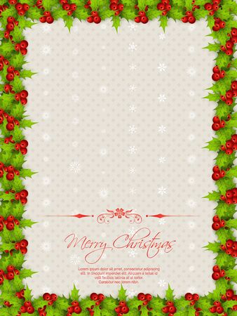 vector christmas border with space for your textのイラスト素材