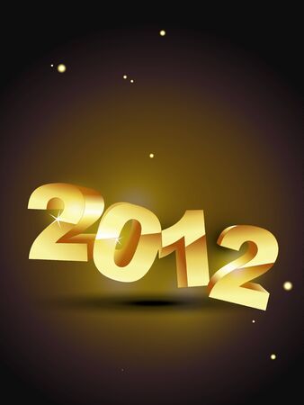 stylish golden happy new year vector backgroundのイラスト素材