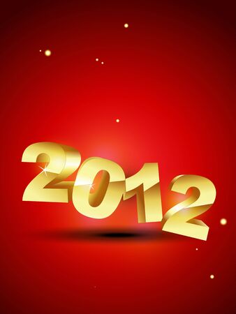 vector 3d style golden new year backgroundのイラスト素材