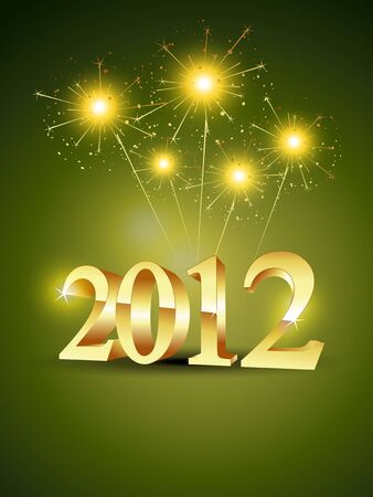 vector 2012 artistic christmas style backgroundのイラスト素材