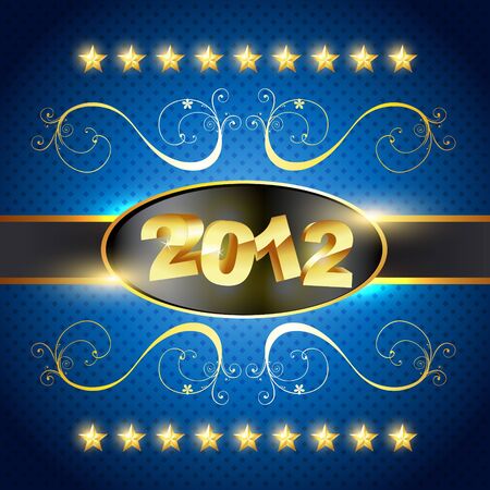 vector happy new year golden style backgroundのイラスト素材