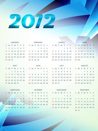happy new year 2012 calender designのイラスト素材