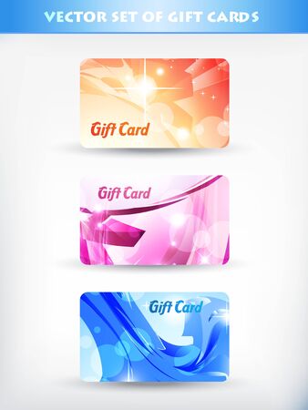 vector set of gift card 05のイラスト素材