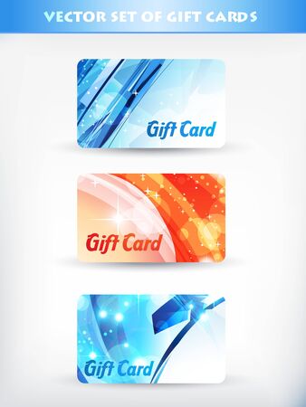 vector set of gift card 03のイラスト素材