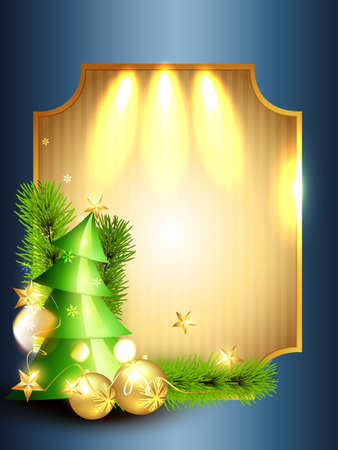 beautiful christmas tree design with space for your textのイラスト素材