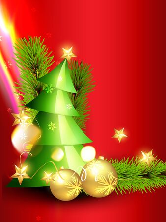 beautiful christmas tree design vector artのイラスト素材