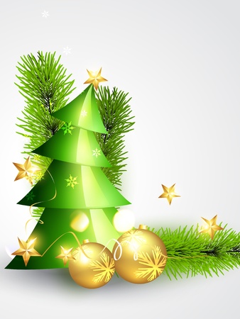 beautiful christmas tree design vector artのイラスト素材