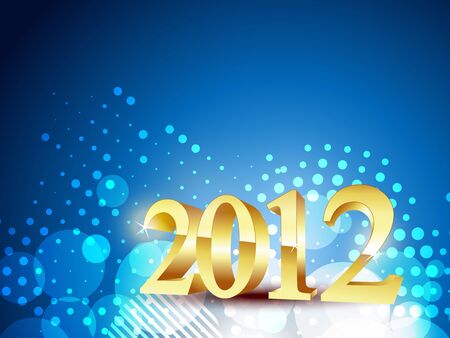 golden happy new year on blue backgroundのイラスト素材