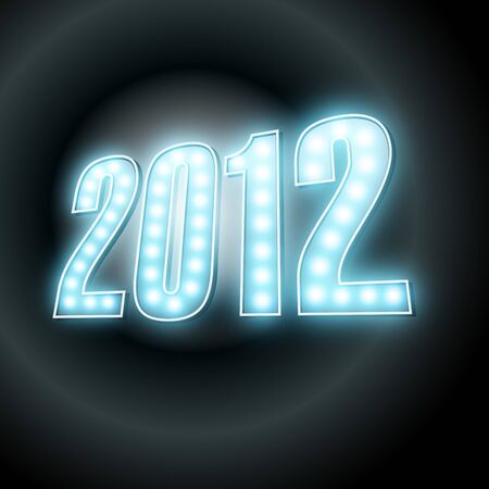 vector glowing happy new year designのイラスト素材