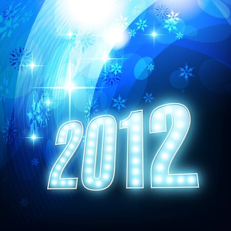 beautiful shiny blue new year designのイラスト素材
