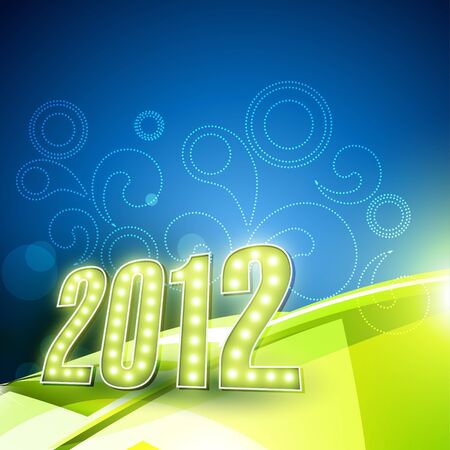 vector glowing happy new year designのイラスト素材