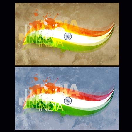 creative style indian flag designのイラスト素材